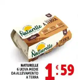 Deco Supermercati Naturelle 6 uova medie da allevamento a terra offerta