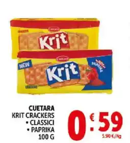 Deco Supermercati Cuetara krit crackers classici, paprika offerta