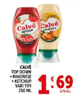 Deco Supermercati Calvè top down, maionese, ketchup offerta
