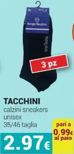 Tigotà TACCHINI calzini sneakers unisex 35/46 taglia offerta