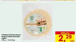 Interspar 3 Piadine di Grano Kamut Despar Scelta Verde Bio, Logico offerta