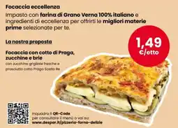 Interspar Focaccia con cotto di Praga, zucchine e brie offerta