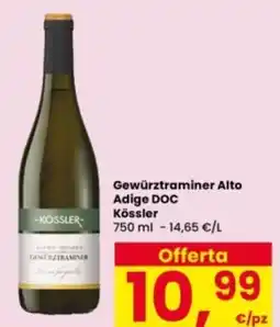 Interspar Gewürztraminer Alto Adige DOC Kössler offerta