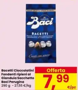 Interspar Bacetti Cioccolatini Fondenti ripieni al Gianduia Sacchetto Baci Perugina offerta