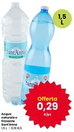 Interspar Acqua naturale o frizzante Sant'Anna offerta