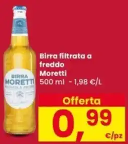 Interspar Birra filtrata a freddo Moretti offerta