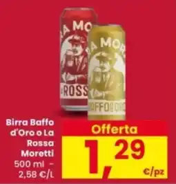 Interspar Birra Baffo Rossa Moretti offerta