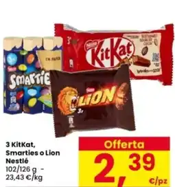 Interspar 3 KitKat, Smarties o Lion Nestlé offerta