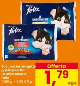 Interspar Bocconcini per gatto gusti assortiti Le Ghiottonerie Felix offerta