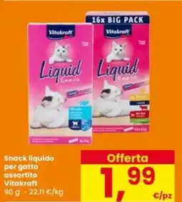 Interspar Snack liquido per gatto Vitakraft offerta