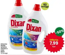 Interspar Detersivo liquido lavatrice Classico o Color Dixan offerta