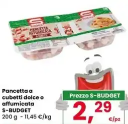 Interspar Pancetta a cubetti dolce o affumicata S-BUDGET offerta