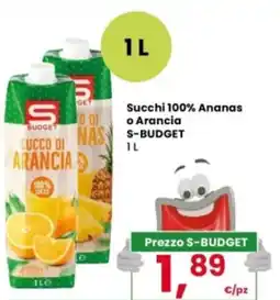 Interspar Succhi 100% Ananas o Arancia S-BUDGET offerta
