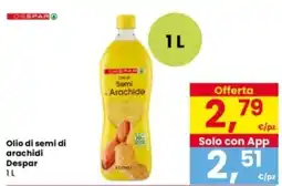 Interspar Olio di semi di arachidi Despar offerta