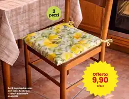 Interspar Set 2 coprisedia relax con lacci 42x42 cm offerta