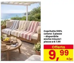 Interspar Copritutto 100% cotone 2 piazze offerta