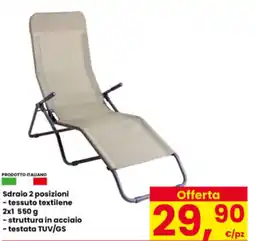 Interspar Sdraio 2 posizioni offerta