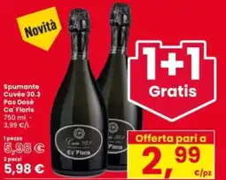 Interspar Spumante Cuvée 30.3 Pas Dosè Ca' Floris offerta