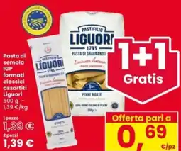 Interspar Pasta di semola IGP formati classici Liguori offerta