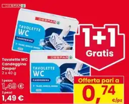 Interspar Tavolette WC Candeggina Despar offerta