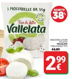 Supermercati Gulliver Mozzarelle fior di latte VALLELATA offerta