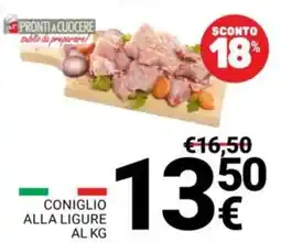 Supermercati Gulliver Coniglio alla ligure al kg offerta