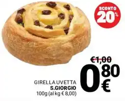 Supermercati Gulliver Girella uvetta S.GIORGIO offerta