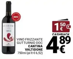 Supermercati Gulliver Vino frizzante gutturnio doc CANTINA VALTIDONE offerta