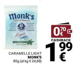 Supermercati Gulliver Caramelle light MONK'S offerta