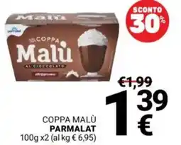 Supermercati Gulliver Coppa malù PARMALAT offerta