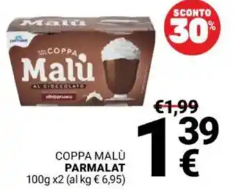 Supermercati Gulliver Coppa malù PARMALAT offerta