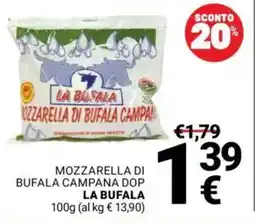 Supermercati Gulliver Mozzarella di bufala campana dop LA BUFALA offerta