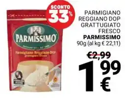 Supermercati Gulliver Parmigiano reggiano dop grattugiato fresco PARMISSIMO offerta