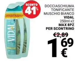 Supermercati Gulliver Docciaschiuma tonificante muschio bianco VIDAL offerta