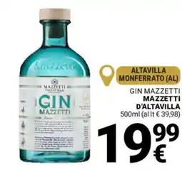 Supermercati Gulliver Gin mazzetti MAZZETTI D'ALTAVILLA offerta