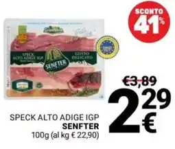 Supermercati Gulliver Speck alto adige igp SENFTER offerta