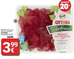 Supermercati Gulliver Bresaola della valtellina igp CITTERIO offerta