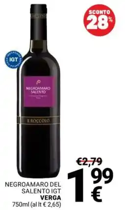 Supermercati Gulliver Negroamaro del salento igt VERGA offerta