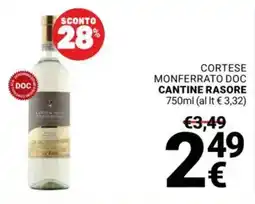 Supermercati Gulliver Cortese monferrato doc CANTINE RASORE offerta