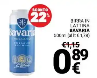 Supermercati Gulliver Birra in lattina BAVARIA offerta