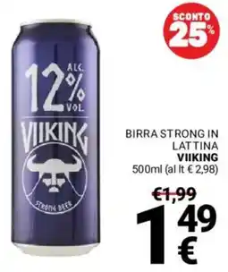 Supermercati Gulliver Birra strong in lattina VIIKING offerta