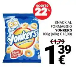 Supermercati Gulliver Snack al formaggio YONKERS offerta