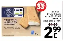 Supermercati Gulliver 2 filetti di merluzzo alla mugnaia FROSTA offerta