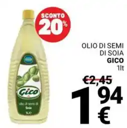 Supermercati Gulliver Olio di semi di soia GICO offerta