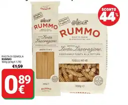 Supermercati Gulliver Pasta di semola RUMMO offerta