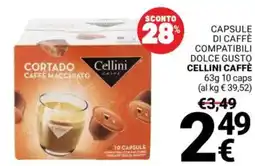 Supermercati Gulliver Capsule di caffè compatibili dolce gusto CELLINI CAFFÈ offerta