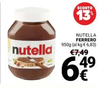 Supermercati Gulliver Nutella FERRERO offerta