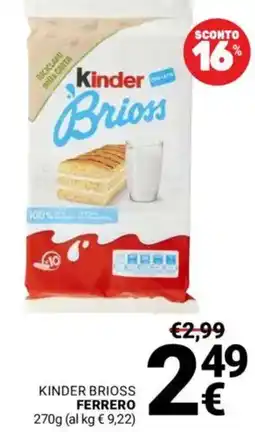 Supermercati Gulliver Kinder brioss FERRERO offerta