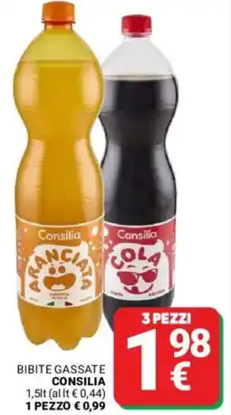 Supermercati Gulliver Bibite gassate CONSILIA offerta