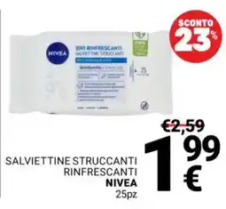Supermercati Gulliver Salviettine struccanti rinfrescanti NIVEA offerta